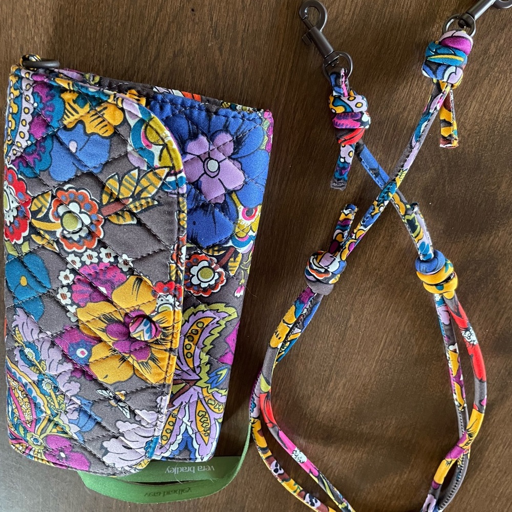 Vera Bradley clutch/crossbody wallet bag.